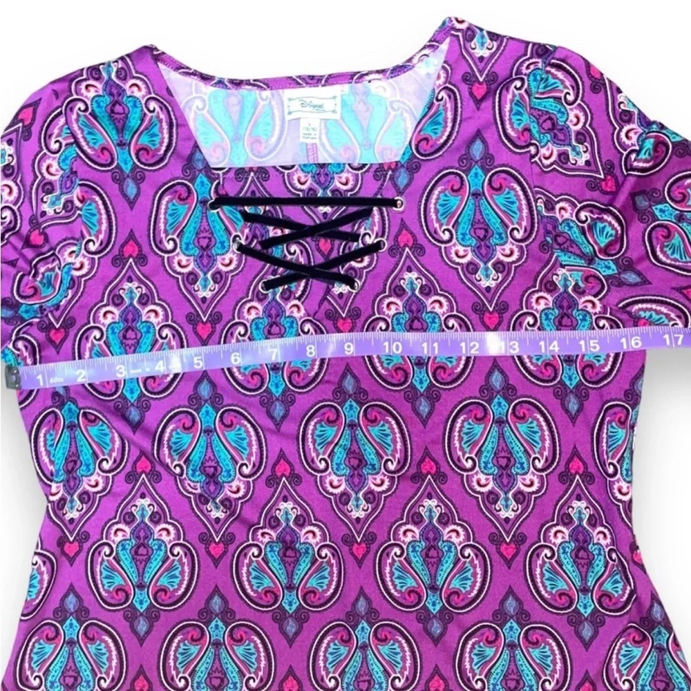 Disney Descendants D-Signed Evil Queen Youth large 14/16 Flare Purple Mal Dress